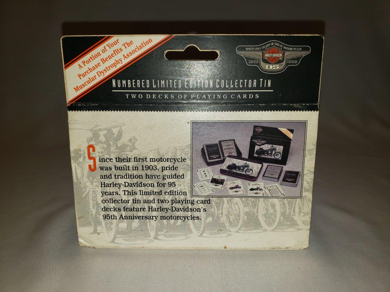 Harley-Davidson Motorcycles 95th Anniversary Collectible Tin & Playing Cards, Two Decks of Playing Cards - Image 4