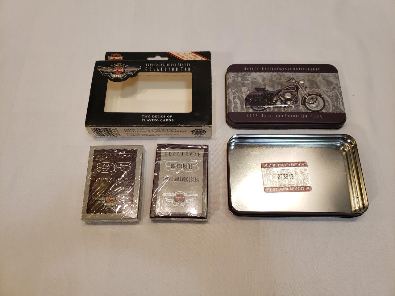 Harley-Davidson Motorcycles 95th Anniversary Collectible Tin & Playing Cards, Two Decks of Playing Cards - Image 7