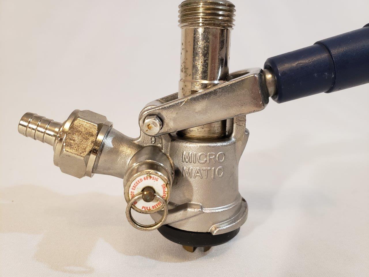 Micro Matic Keg Coupler - Tap w/ Blue Lever Handle SK184.03 - Image 6