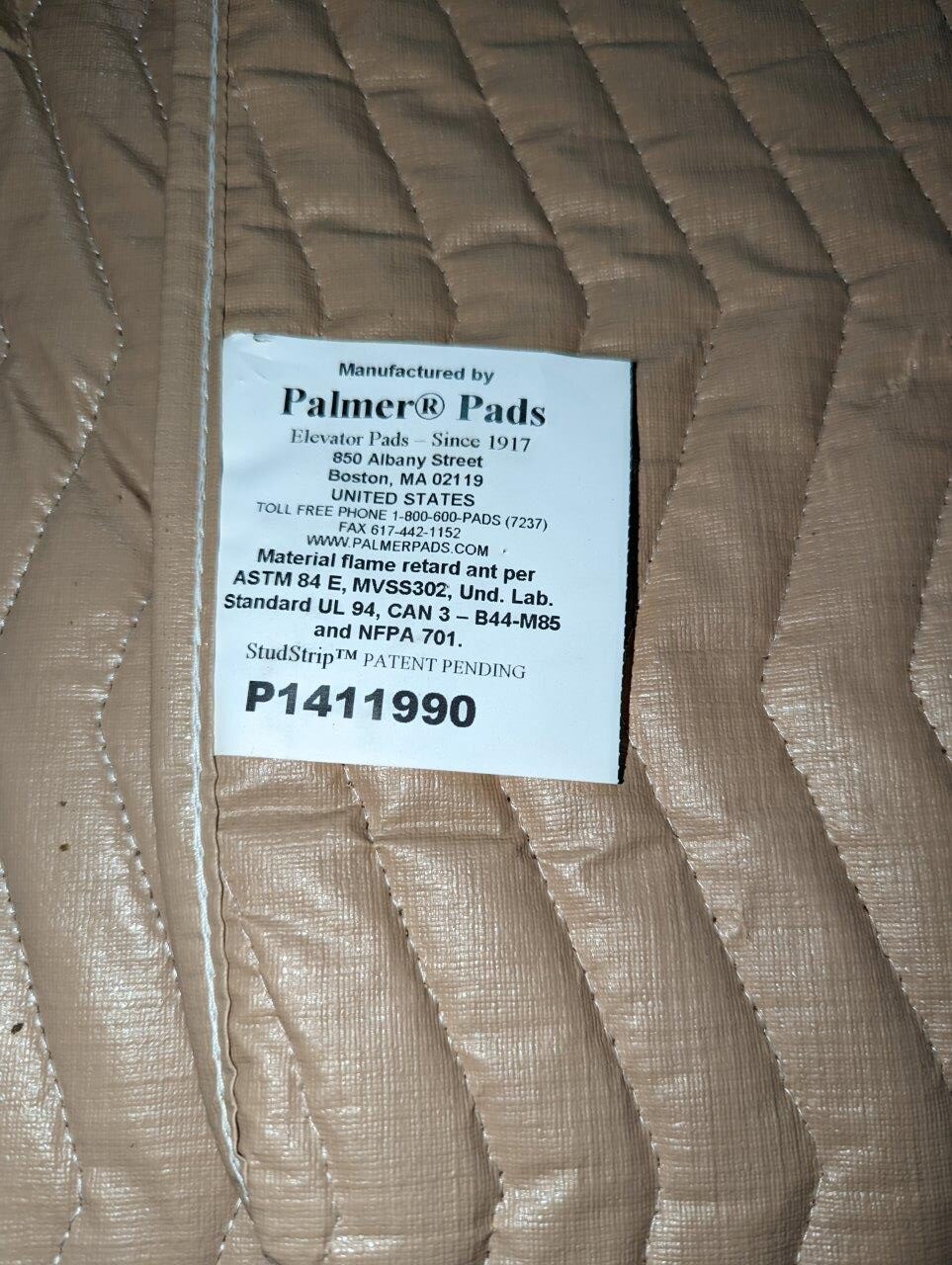 Palmer cargo residential Elevator protection Pads set P1411990 - Image 10