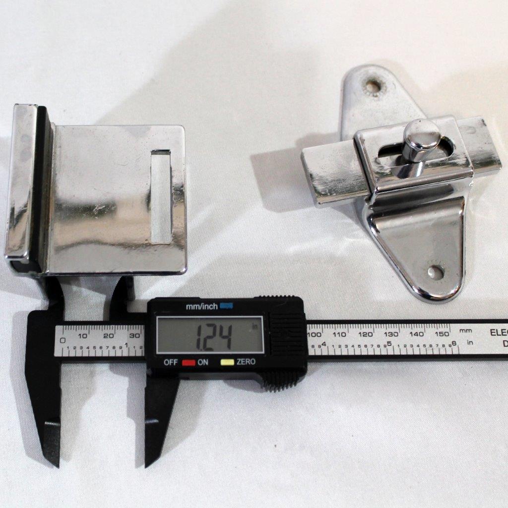 Sentry Supply 656-6950 Door Latch Set, 1-1/4 inch, Pilaster, Zamak, Chrome, Inswing, Square, Kit - Image 9